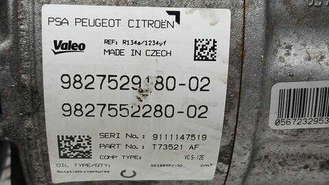 Foto 3ª: Compresor Aire Acondicionado Peugeot 5008 1.2 MRHNYH MRHNYW MRHNSJ MRHNSU MRHNSM) 131CV 96KW [HN05] (2022)