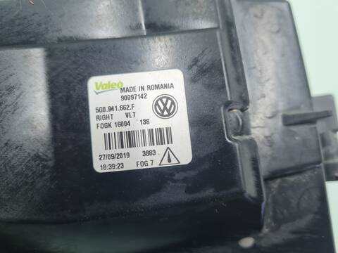 Foto 3ª: Faro Antiniebla Delantero Derecho Volkswagen Golf LAST EDITION BM 131CV 96KW [DPB] (2019)