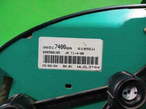 Foto 3ª: Cuadro de Instrumentos Citroen Berlingo 1.9 D 600 FURG. 69CV [WJZ] (2002)