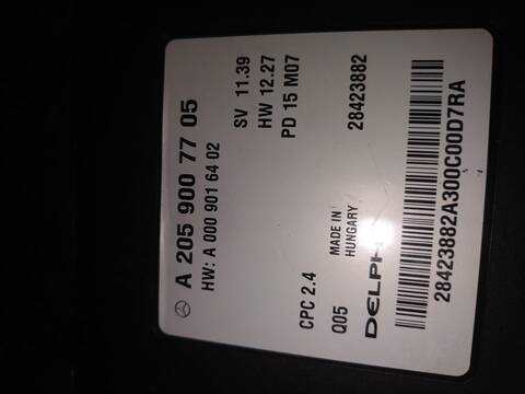 Foto 2ª: Modulo Confort BCM Mercedes Clase C 160 C 220 T CDI BLUETEC 205.204) 170CV 125KW FAMILIAR [651921] (2014)
