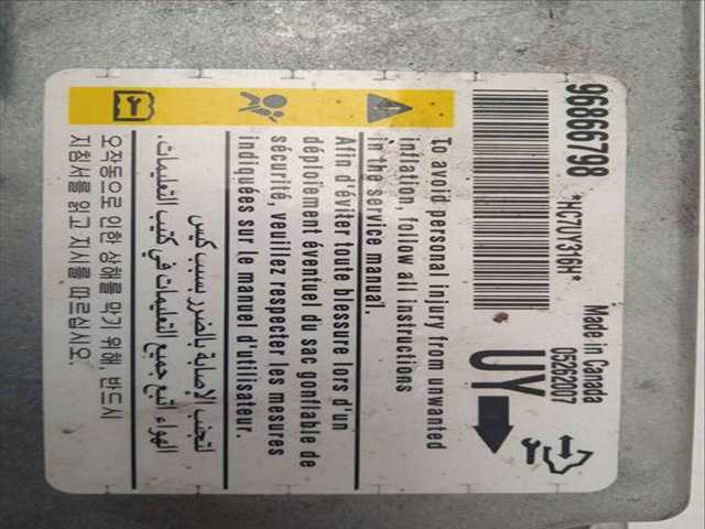 Foto 3ª: Centralita Airbag Chevrolet Captiva 2.0 DIESEL CAT 150CV 110KW [Z20S] (2008)