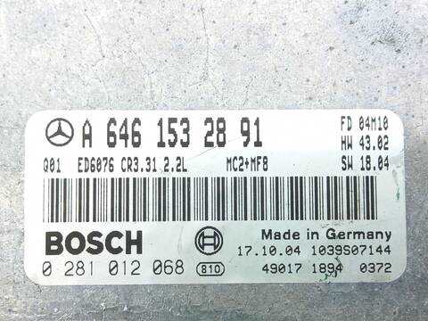 Foto 2ª: Centralita Motor ECU Mercedes Viano CDI 2.0 639.711 639.713 639.811 639.813 639.815) 116CV 85KW [646982] (2005)