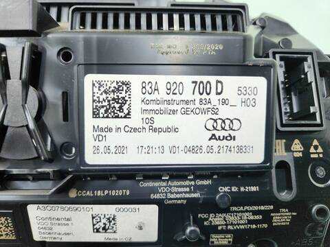 Foto 3ª: Cuadro de Instrumentos Audi Q3 35 TDI BASICO 149CV 110KW [DTSA] (2021)