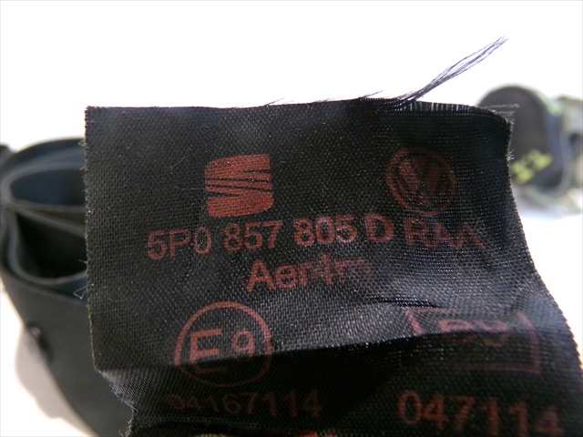 Foto 4ª: Cinturón Trasero Izquierdo Seat Altea 1.9 TDI 2005-2013 [BLS] (2009)