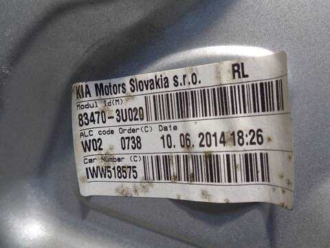 Foto 2ª: Elevalunas Manual Trasero Izquierdo Kia Sportage 1.6 CAT 135CV 99KW [G4FD] (2014)