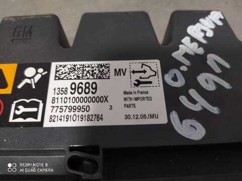 Foto 2ª: Centralita Airbag Opel Meriva ESSENTIA 101CV 74KW [B14XER] (2014)