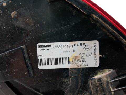 Foto 3ª: Piloto Trasero Izquierdo Dacia Logan TCE 90 L8MA L8M1 L8AC) (2012)