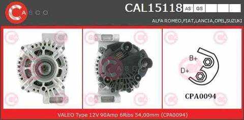 Alternador Opel Corsa 1.3 16V CDTI CAT Z 13 DT - LN9) 69CV 51KW
