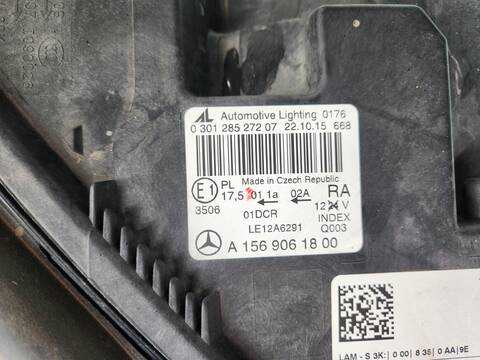 Foto 2ª: Faro Derecho Mercedes Clase G 230 GLA 200 CDI 156.908) 136CV 100KW [651930] (2015)