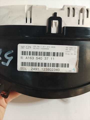 Foto 3ª: Cuadro de Instrumentos Mercedes Clase ML 320 3.2 GASOLINA [M 112 942] (2001)