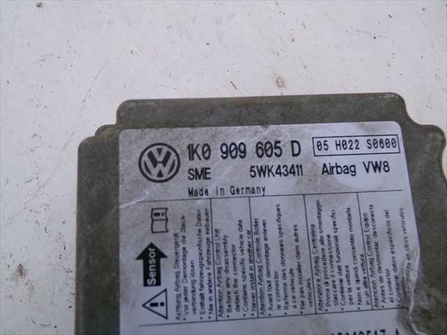 Foto 3ª: Centralita Airbag Volkswagen Golf 1.9 TDI SERIE 5,2004-2008 [BKC] (2004)