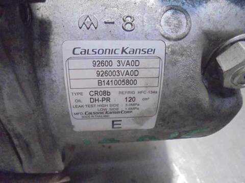 Foto 2ª: Compresor Aire Acondicionado Nissan Micra ACENTA 80CV 59KW [HR12] (2015)