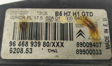 Foto 3ª: Faro Izquierdo Citroen C4 1.6 16V HDI FAP 109CV [9HZ] (2008)