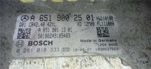 Centralita Motor ECU Mercedes Clase G 230 2.1 GLK 220 CDI BLUEEFFICIENCY 4MATIC (204.984) [2.1 LTR. - 125 KW CDI CAT]