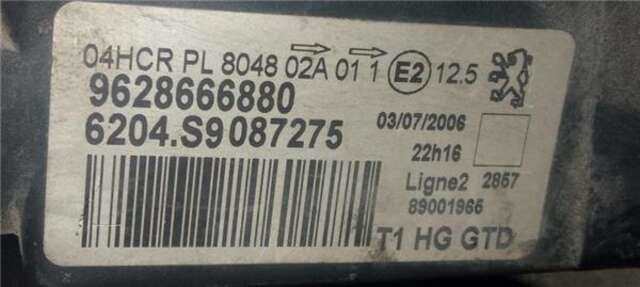 Faro Izquierdo Peugeot 206 1.6 16V