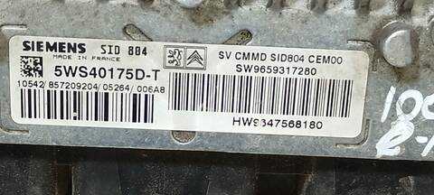 Foto 4ª: Centralita Motor ECU Peugeot 1007 SPORTY 68CV 50KW [8HZDV4TD] (2005)