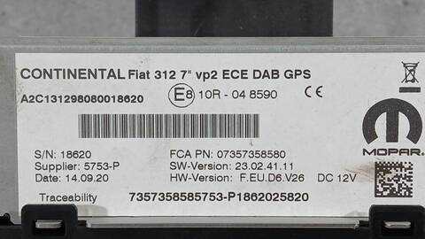 Foto 3ª: Sistema GPS Fiat 500 1.0 MILD HYBRID 312.AYD1B) 69CV 51KW [46341162] (2020)