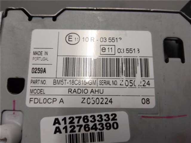 Foto 3ª: Sistema Audio Radio CD Ford Focus 1.6 TREND [1.6 LTR. - 85 KW TDCI CAT] [T1DA]