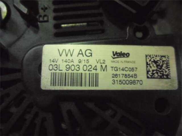 Alternador Volkswagen Caddy 1.6 COMBI BMT [1.6 LTR. - 75 KW TDI]