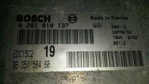 Foto 3ª: Centralita Motor ECU Citroen Xsara 2.0 HDI CAT RHY - DW10TD) PICASSO 90CV 66KW (2000)