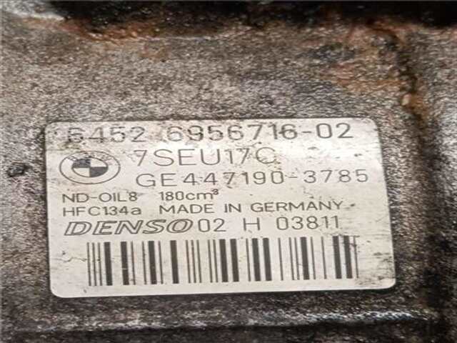 Foto 3ª: Compresor Aire Acondicionado Bmw Serie 3 315 3.0 330I [3.0 LTR. - 190 KW CAT (N52)] [N52 B30 A]
