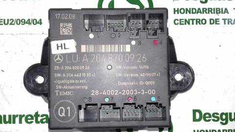 Foto 2ª: Centralita Cierre Centralizado Mercedes Clase C 160 220 T CDI 204.208) 170CV 125KW FAMILIAR [OM646811] (2008)
