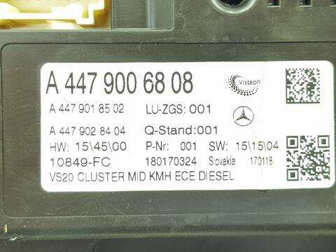 Foto 2ª: Cuadro de Instrumentos Mercedes Vito 114-116 CDI 119 CDI-BT PRO KOMPAKT 447.701) (2019)