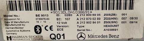 Foto 2ª: Sistema Audio Radio CD Mercedes Clase E 180 642850 (2010)