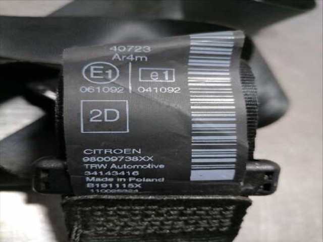 Foto 1ª: Cinturón Trasero Derecho Citroen C4 VERSION INDEFINIDA (2014)