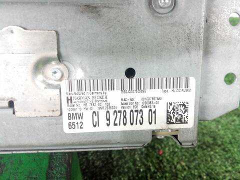 Foto 2ª: Sistema Audio Radio CD Bmw X6 XDRIVE 30 D 245CV 180KW [N57 D30 B] (2011)