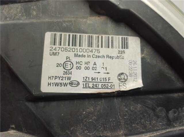 Foto 3ª: Faro Izquierdo Skoda Octavia 1.2 ACTIVE [1.2 LTR. - 77 KW TSI] [CBZB]