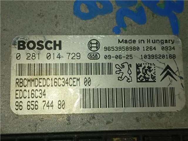 Centralita Motor ECU Citroen C4 1.6 AVATAR [1.6 LTR. - 80 KW 16V HDI FAP]