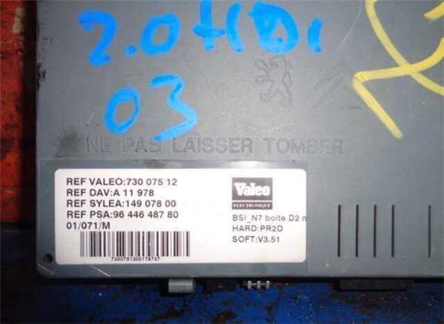 Foto 2ª: Caja Reles Fusibles Citroen Xsara 2.0 HDI 90 [RHY (DW10TD)]