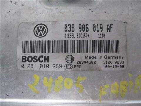 Foto 2ª: Centralita Motor ECU Skoda Fabia 1.9 TDI 100CV 74KW [ATD] (2001)