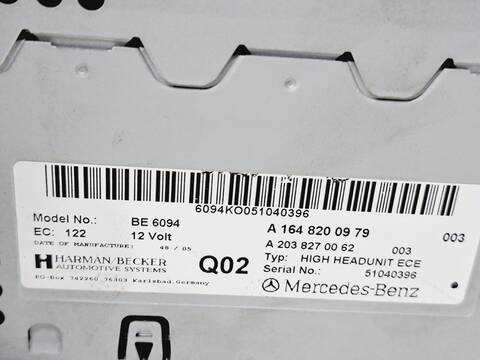 Foto 4ª: Sistema Audio Radio CD Mercedes Clase ML 300 3.0 CDI W164) CAT [642940] (2006)
