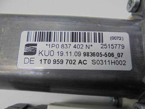 Foto 2ª: Elevalunas Eléctrico Delantero Izquierdo Seat Leon 1.9 TDI 105CV 77KW [BLS] (2010)