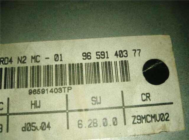Sistema Audio Radio CD Peugeot 607 2.0 HDI
