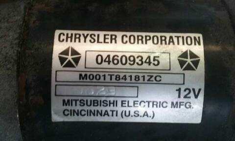 Foto 2ª: Motor de Arranque Chrysler 300 2.7 CAT 203CV 149KW (1999)