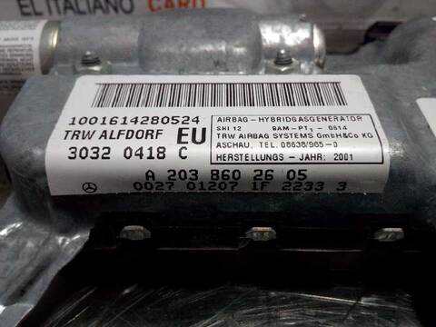 Foto 2ª: Airbag Lateral Trasero Derecho Mercedes Clase C 160 200 COMPRESSOR 203.045) BERLINA 163CV 120KW [111955] (2002)