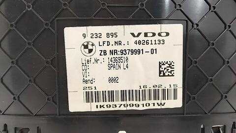 Foto 3ª: Cuadro de Instrumentos Bmw Serie 3 315 2.0 TD 184CV [N47D20C] (2012)