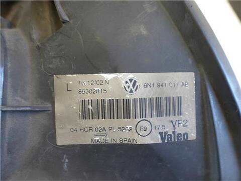 Foto 3ª: Faro Izquierdo Volkswagen Polo 64 1.9 SDI 64CV 47KW [AGD] (2000)