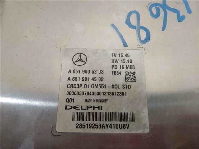 Foto 3ª: Centralita Motor ECU Mercedes Clase C 160 2.1 C 220 BLUETEC - D (205.004) [2.1 LTR. - 125 KW CDI CAT]