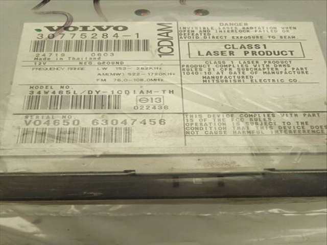 Foto 2ª: Sistema Audio Radio CD Volvo V50 2.0 D KINETIC 136CV 100KW FAMILIAR (2006)