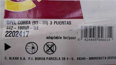 Foto 2ª: Piloto Trasero Derecho Opel Corsa VERSION INDEFINIDA