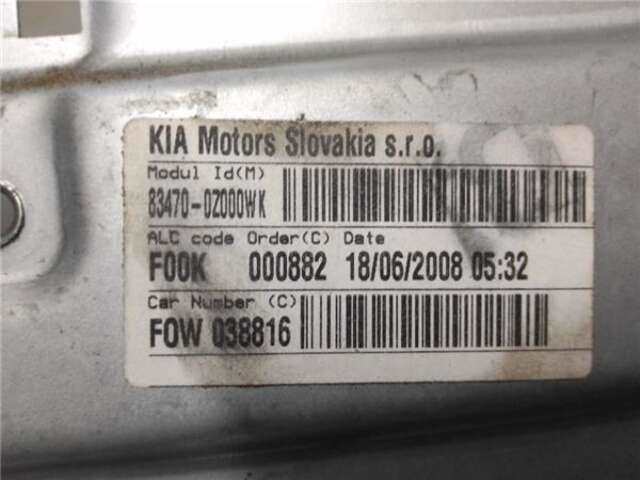 Foto 3ª: Elevalunas Eléctrico Trasero Izquierdo Kia Sportage 2.0 I 16V [G4GC]