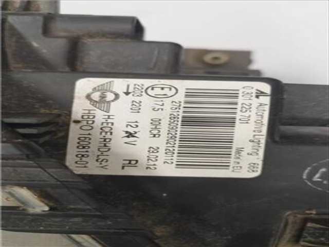 Foto 2ª: Faro Derecho Mini Mini 1.6 COOPER D [1 6 LTR. - 82 KW DIESEL CAT] 111CV [N47C16A] (2012)