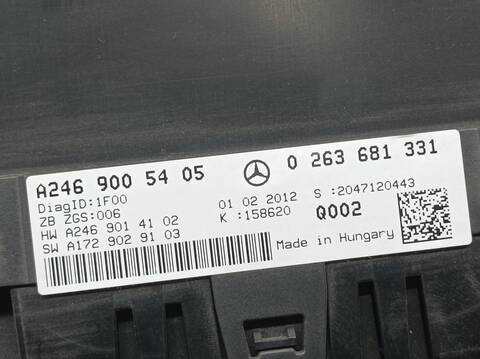 Foto 3ª: Cuadro de Instrumentos Mercedes Clase B 150 B 180 CDI BE 246.200) 109CV 80KW [651901] (2012)