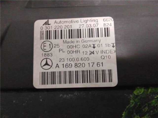 Foto 3ª: Faro Izquierdo Mercedes Clase B 150 2.0 180 CDI (245.207) [2.0 LTR. - 80 KW CDI CAT] [OM 640.940]