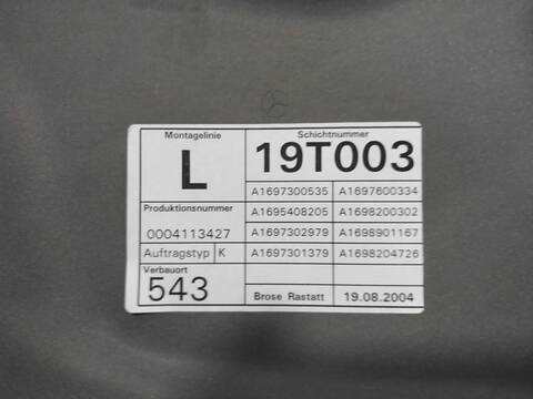 Foto 2ª: Elevalunas Manual Trasero Izquierdo Mercedes Clase A 140 A 180 CDI 169.007) 109CV 80KW [640940] (2005)