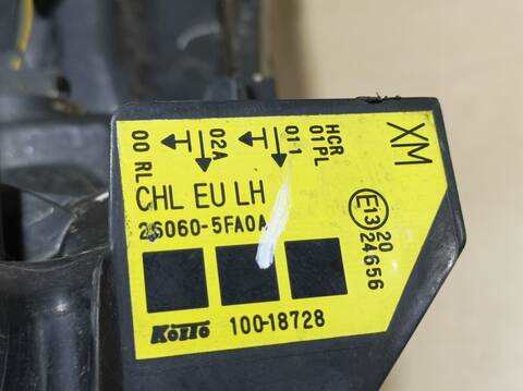 Foto 3ª: Faro Izquierdo Nissan Micra VISIA 90CV 66KW [H4B] (2018)